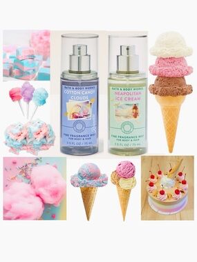BBW Cotton Candy Ice Cream 2PC SET NEW